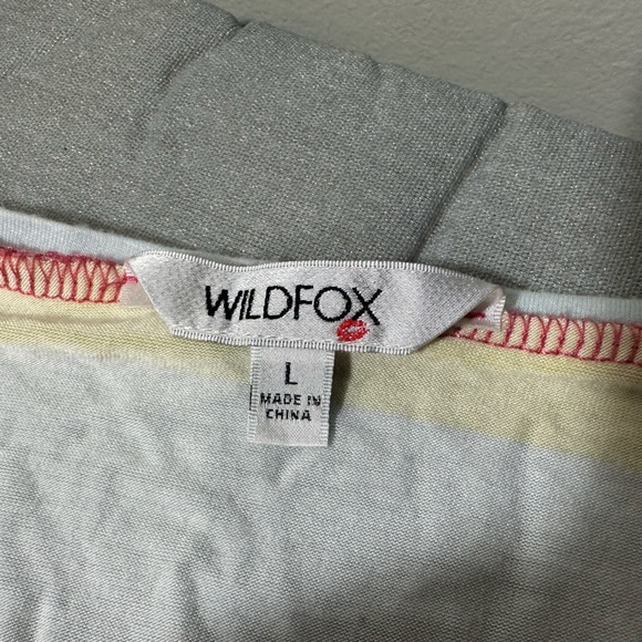 Wildfox Striped Jersey Knit V-Neck Tee - Picture 5 of 6